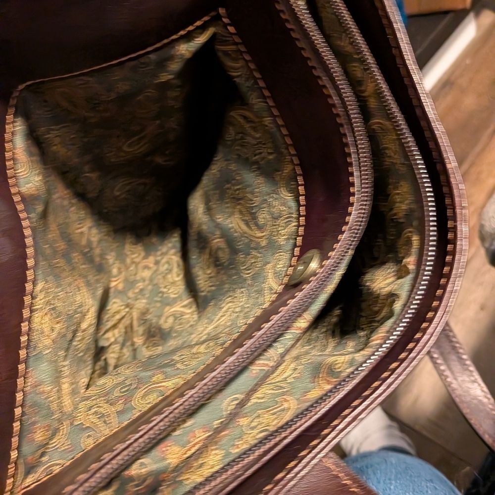 De Martino Buffalo Leather Shoulder Bag Italian Made Amalfi Coast Sorrento Tote View 4